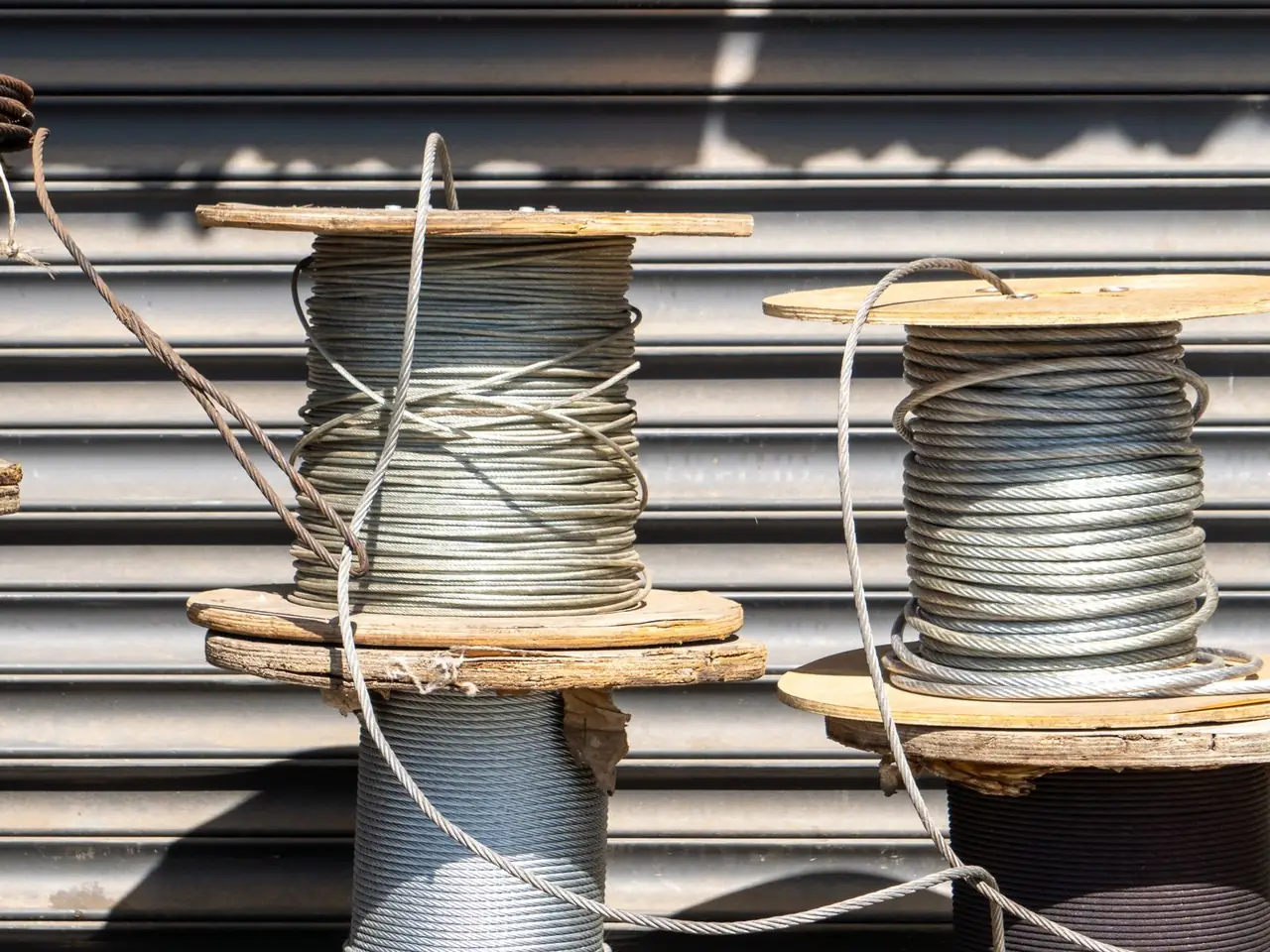 Spools of fine drawn wire